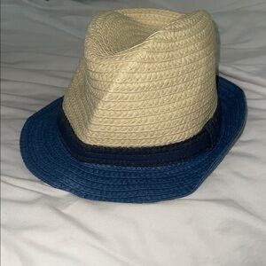 GAP Cream and Blue Kids Fedora Hat